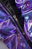 Purple Sexy Casual Solid Slit Skinny High Waist Conventional Solid Color Skirts