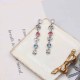 Silver Street Letter Patchwork Rhinestone Earrings