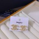Gold Elegant Letter Pearl Earrings