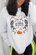 White Casual Daily Print Skull Patchwork O Neck Tops