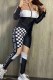 Apricot Casual Print Letter Zipper Collar Long Sleeve Two Pieces