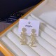 Gold Elegant Letter Rhinestone Earrings
