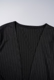 Yellow Casual Print Letter Cardigan Collar Long Sleeve Three Pieces