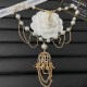 White Gold Elegant Letter Chains Pearl Necklaces