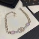 Light Color Simplicity Letter Chains Rhinestone Bracelets