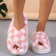 Pink Casual Living Patchwork Round Keep Warm Comfortable Shoes