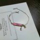 Pink Simplicity Letter Chains Bracelets