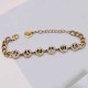 Gold Simplicity Letter Chains Rhinestone Bracelets
