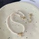 White Gold Elegant Simplicity Letter Chains Pearl Necklaces