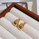 Gold Simplicity Geometric Letter Earrings