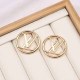 Gold Street Simplicity Letter Patchwork Earrings