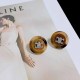 Light Brown Vintage Simplicity Geometric Patchwork Earrings