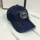 Navy Blue Street Simplicity Letter Embroidered Patchwork Hat