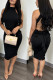 Black Sexy Casual Sweet Daily Party Elegant Backless Solid Color Halter Dresses