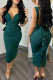 Green Casual Sweet Daily Elegant Backless Solid Color With Bow Spaghetti Strap Dresses