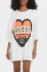 White Street Letter Sequins Patchwork O Neck Straight Dresses