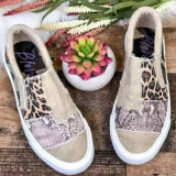 Black Casual Daily Patchwork Printing Round Comfortable Out Door Flats Shoes