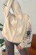 Apricot Casual Print Patchwork Zipper Hooded Collar Outerwear