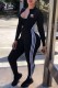 Black Sexy Casual Print Letter Zipper Collar Jumpsuits