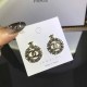 Gold Street Letter Pearl Rhinestone Earrings
