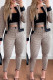 Light Brown Casual Print Patchwork Cardigan Pants O Neck Long Sleeve Three Piece Set