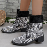 Light Gray Casual Patchwork Printing Pointed Comfortable Out Door Shoes (Heel Height 1.37in)