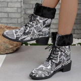 Light Gray Casual Patchwork Printing Pointed Comfortable Out Door Shoes (Heel Height 1.37in)