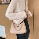 Beige Simplicity Letter Chains Bags
