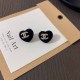 Black Simplicity Letter Rhinestone Earrings