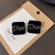 Black Street Simplicity Letter Rhinestone Earrings