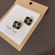 Black Simplicity Letter Patchwork Earrings