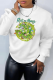 White Casual Vintage Print Patchwork O Neck Tops