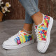 Colour Casual Patchwork Frenulum Printing Round Comfortable Out Door Shoes