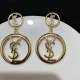 Gold Simplicity Letter Patchwork Earrings