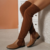 Brown Casual Patchwork Solid Color Out Door Shoes