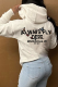 White Street Daily Print Patchwork Hooded Collar Tops