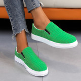 Green Casual Daily Patchwork Contrast Round Comfortable Out Door Flats Shoes