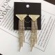 Gold Street Letter Tassel Earrings
