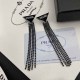 Black Street Letter Tassel Earrings