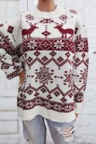 White Casual Patchwork Basic O Neck Tops