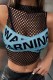 Lake Blue Casual Letter Print Hollowed Out Patchwork Half A Turtleneck Tops