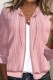 Pink Casual Solid Patchwork Zipper Hooded Collar Outerwear