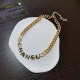 Black Street Simplicity Letter Chains Necklaces