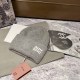 Dark Gray Street Simplicity Letter Patchwork Hat