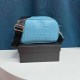 Sky Blue Casual Simplicity Letter Zipper Bags(Without Box)