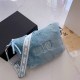 Blue Casual Simplicity Letter Zipper Bags(Without Box)