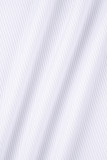 White Casual Solid Patchwork U Neck Skinny Romper