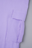Yellow Casual Solid Patchwork O Neck Short Sleeve Two Pieces