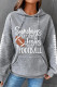Gray White Casual Print Basic Hooded Collar Tops