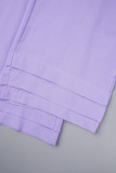 Yellow Casual Solid Patchwork O Neck Short Sleeve Two Pieces